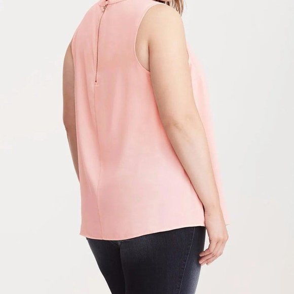 NWT Torrid Pink Mock Neck Tank, Size 2 - Picture 3 of 6